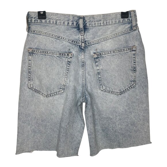 We The Free Womens Caroline Destroyed Denim Cutoff Bermuda Shorts Light Wash 24 - Picture 3 of 14